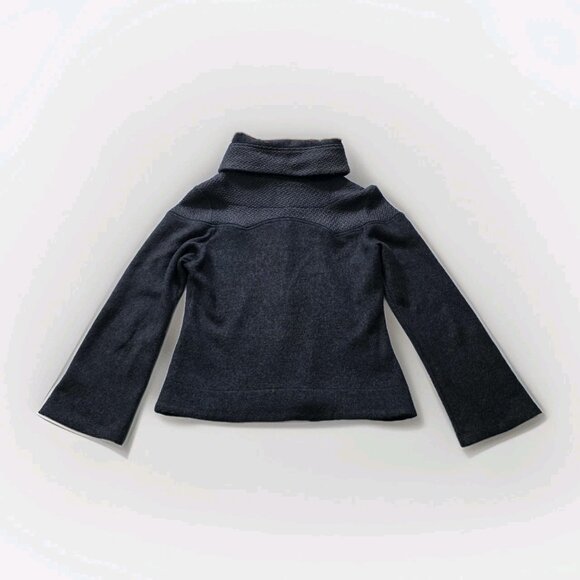 Annie 50 Cardigan Womens XL Gray Shawl Collar LS Burrons Wool Blend Retro Look - Picture 14 of 16